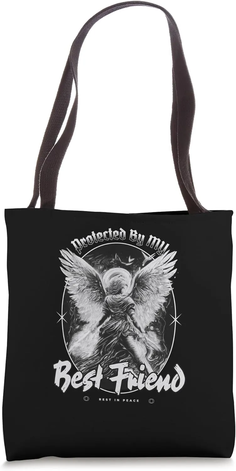 Best Friend Memorial Angel Protected Guardian Sympathy Grief Tote Bag