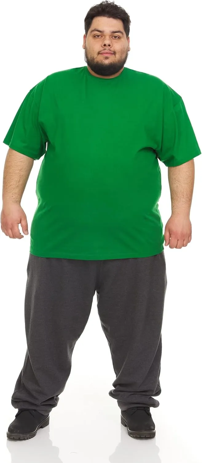 BILLIONHATS 12 Pack Plus Size Men's Cotton T-Shirts Bulk Big & Tall, Premium Fitted, Lightweight Classic Short Sleeve Tees