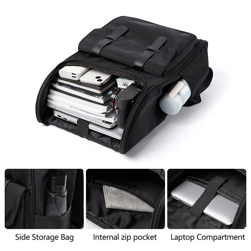 Black Oxford Vintage Waterproof Backpack