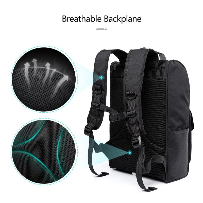 Black Oxford Vintage Waterproof Backpack
