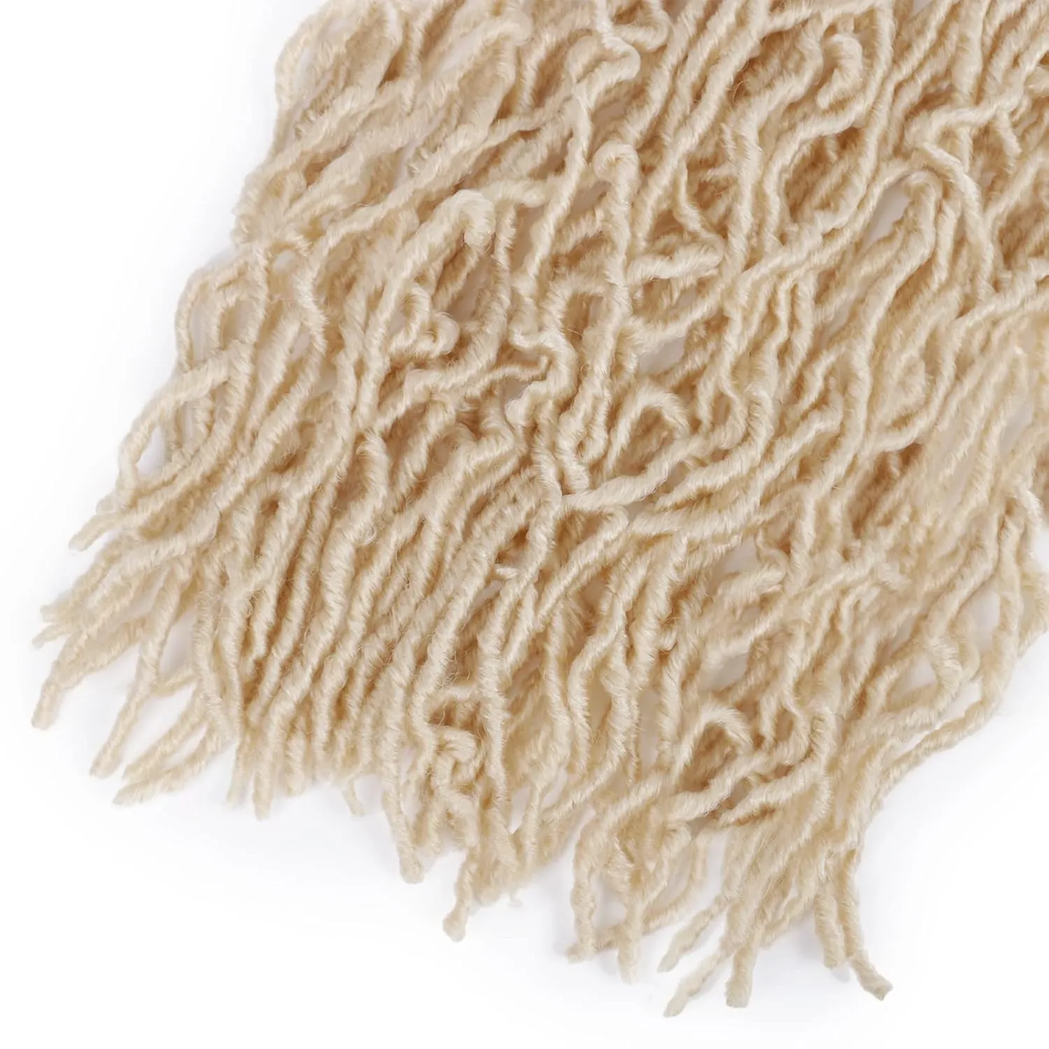 Blonde Soft Locs Crochet Hair 20 Inch 7 Packs Faux Locs Hair Extensions Wavy Goddess Hair Locs Braids Hair