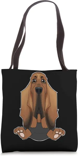 Bloodhound Puppy In Pocket I Cute Bloodhound Tote Bag