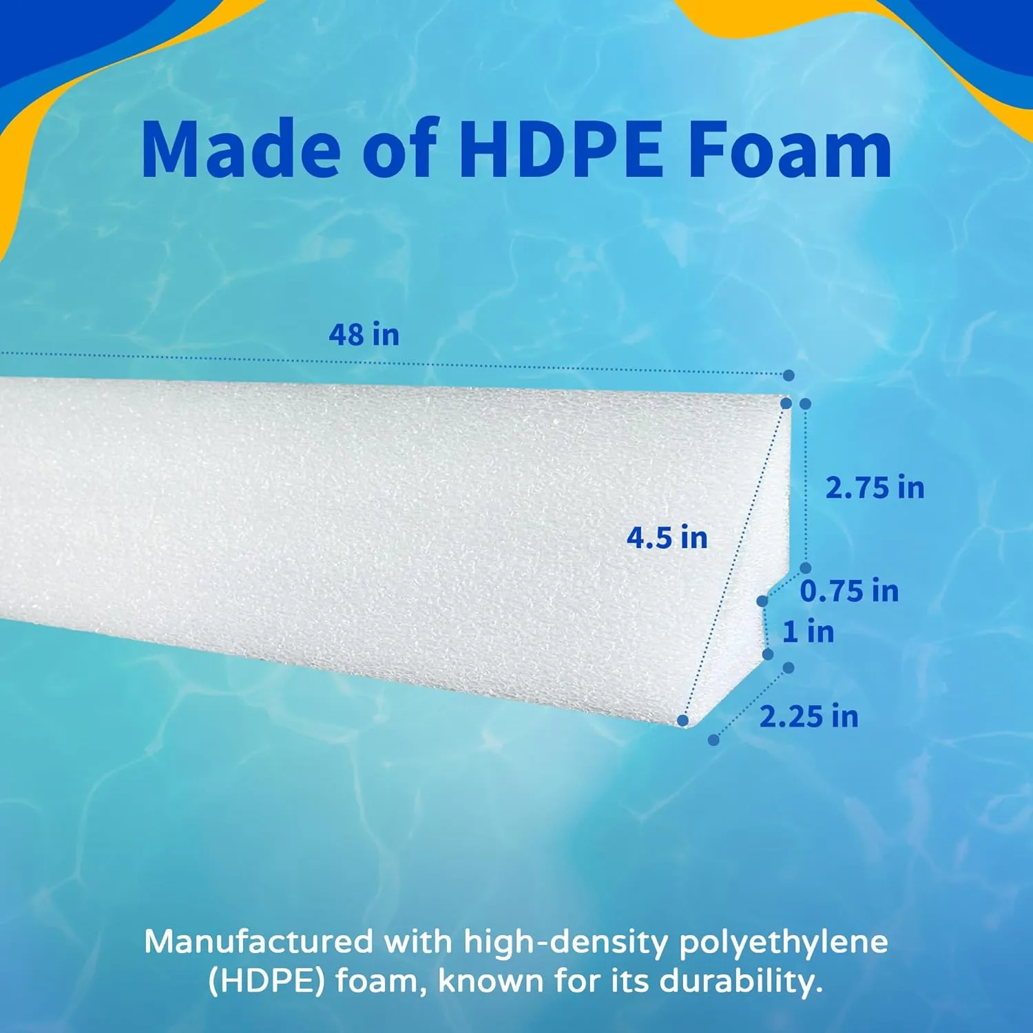 Blue Wave 48-inch Peel and Stick Above Ground Pool Cove Foam, 19 Pack – Liner Protection & Floor Support – Made of High-Density Waterproof Foam – Easy to Install Above Ground Pool Accessories