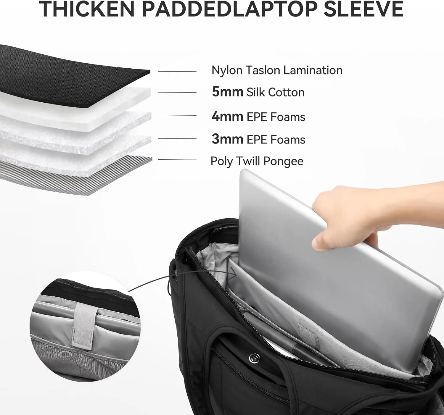 BOSTANTEN Puffer Tote Bag for Women Travel Tote Bag with Trolley Sleeve Lightweight Quilted Laptop Nurse Bag with Zipper