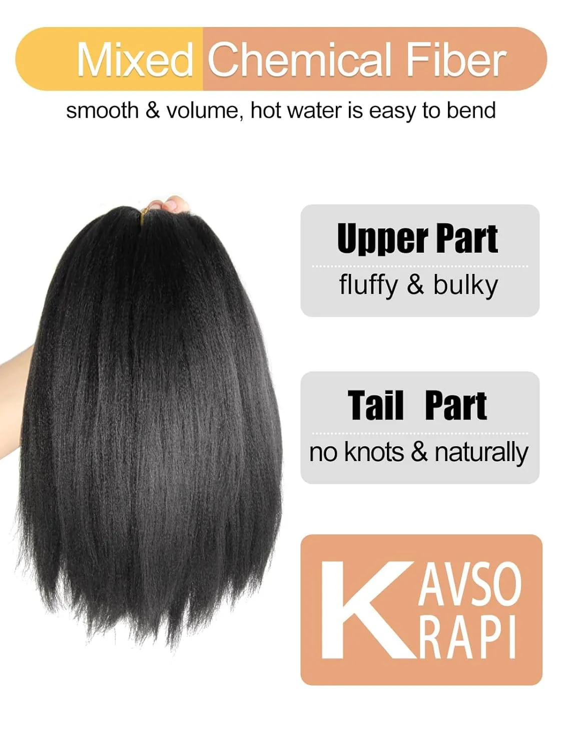 Braiding Hair 12 Inch Pre Stretched Color 2 Short Straight Crochet Braids Yaki Texture Synthetic Hair 8 Packs (2#/Off Black)