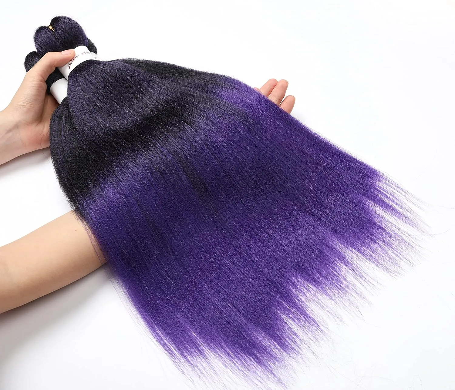 Braiding Hair Pre Stretched-12 Inch 8 Packs Synthetic Braiding Hair, Natural Easy Braid Crochet Hair, Hot Water Setting Professional Soft Yaki Straight Texture (12Inch,# 1B/Purple)