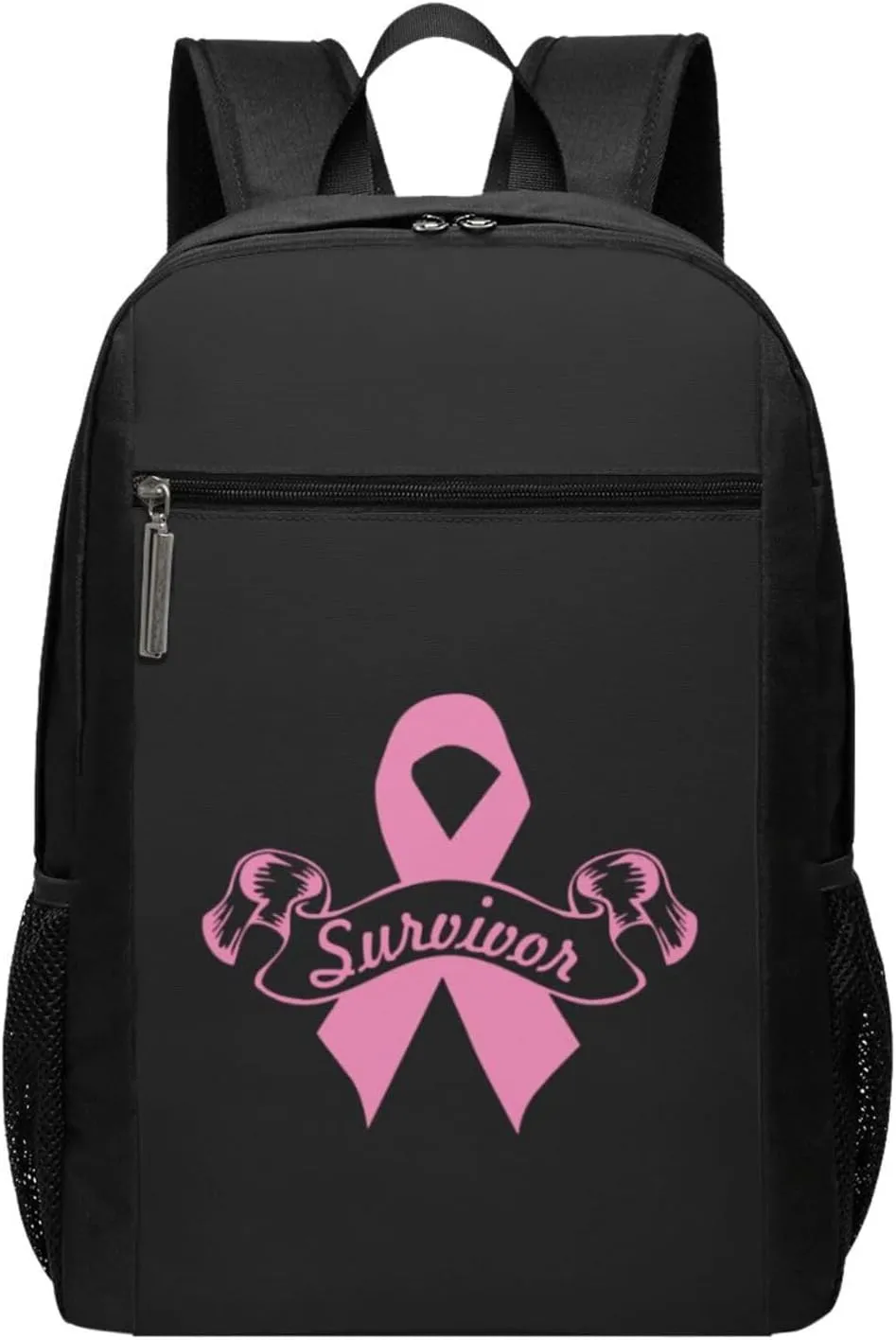 Breast Cancer Survivor Travel Laptop Backpack, Business Anti Theft Slim Sturdy Laptops Backpacks, College Computer Bag Gift for Men & Women Fits 17 Inch Notebook,Black