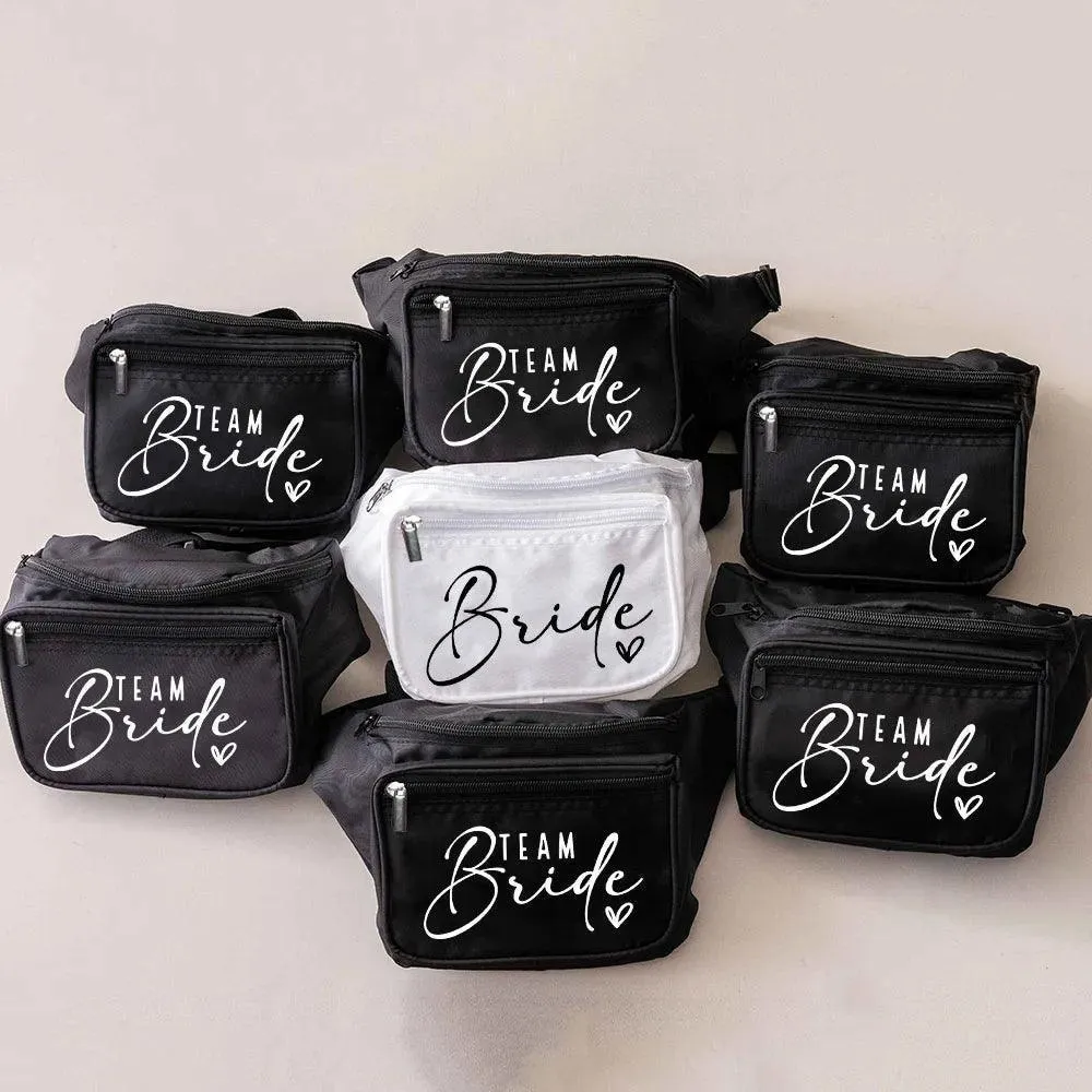 bride   team bride fanny packs