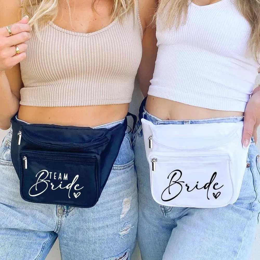 bride   team bride fanny packs