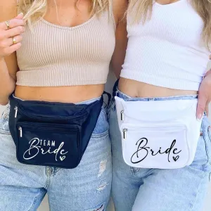 bride   team bride fanny packs