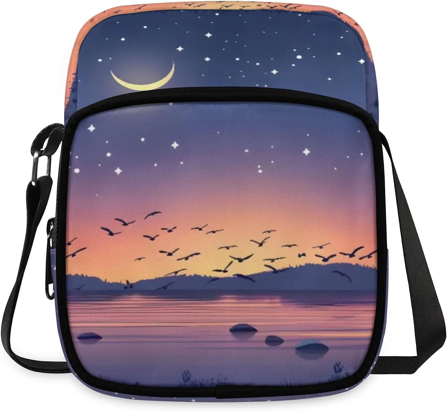 Bright Starry Sky Crossbody Sling Bags Sling Backpack Shoulder Bag Lightweight Travel Backpack Fanny Packs Purses Handbags for Men Women Travel Cycling Skating
