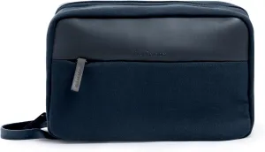 Brookstone Travel Toiletry Bag - Compact Cosmetic Organizer & Dopp Kit for Toiletries, Makeup, Grooming Essentials & Hygiene Kit, Splitpack Blue