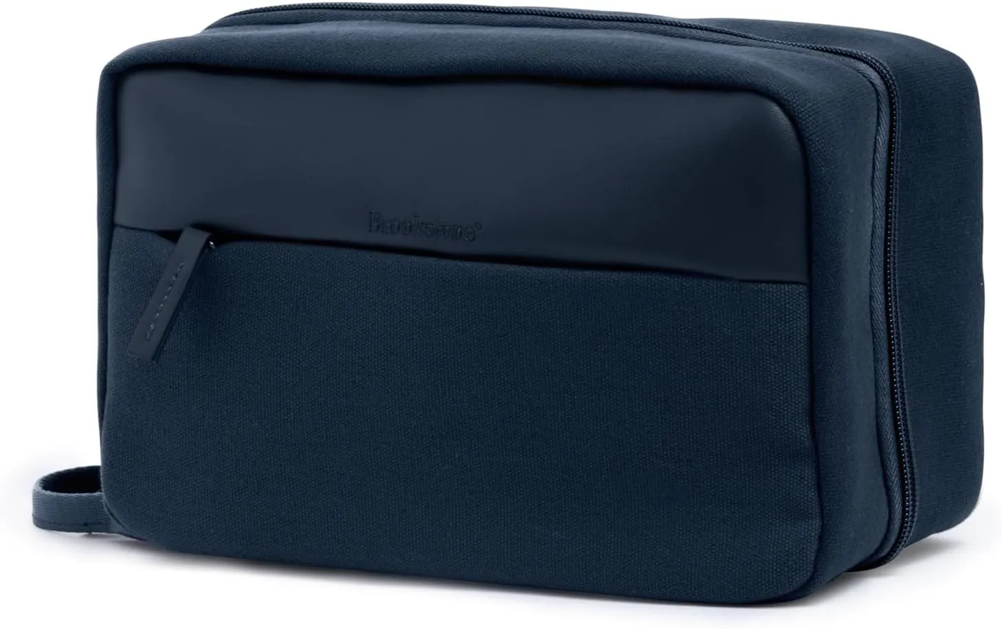 Brookstone Travel Toiletry Bag - Compact Cosmetic Organizer & Dopp Kit for Toiletries, Makeup, Grooming Essentials & Hygiene Kit, Splitpack Blue