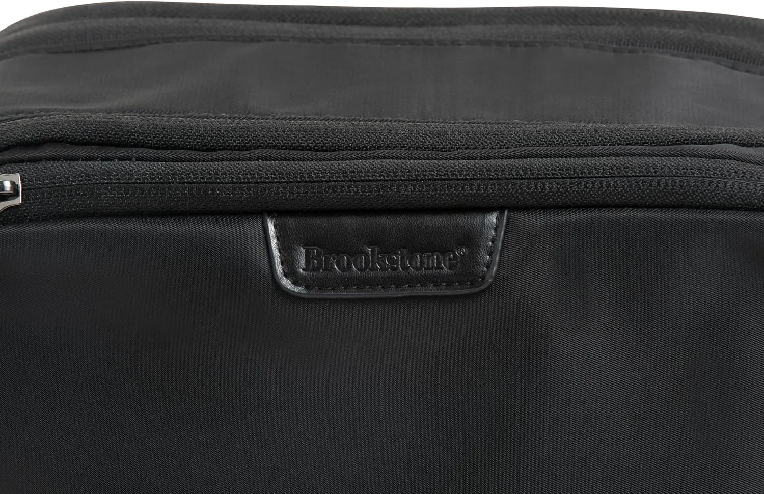 Brookstone Travel Toiletry Bag - Compact Cosmetic Organizer & Dopp Kit for Toiletries, Makeup, Grooming Essentials & Hygiene Kit, Top- Zip Black