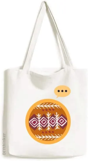Brown Dart Mexico Totems Ancient Civilization Expression Gift Sack Canvas Tote Shoulder Bag