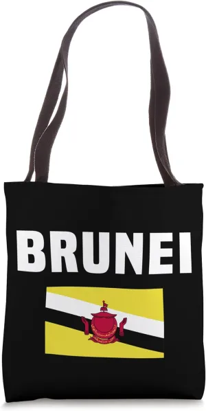 Brunei Flag Pocket Wear Borneo Southeast Asian Country Tote Bag