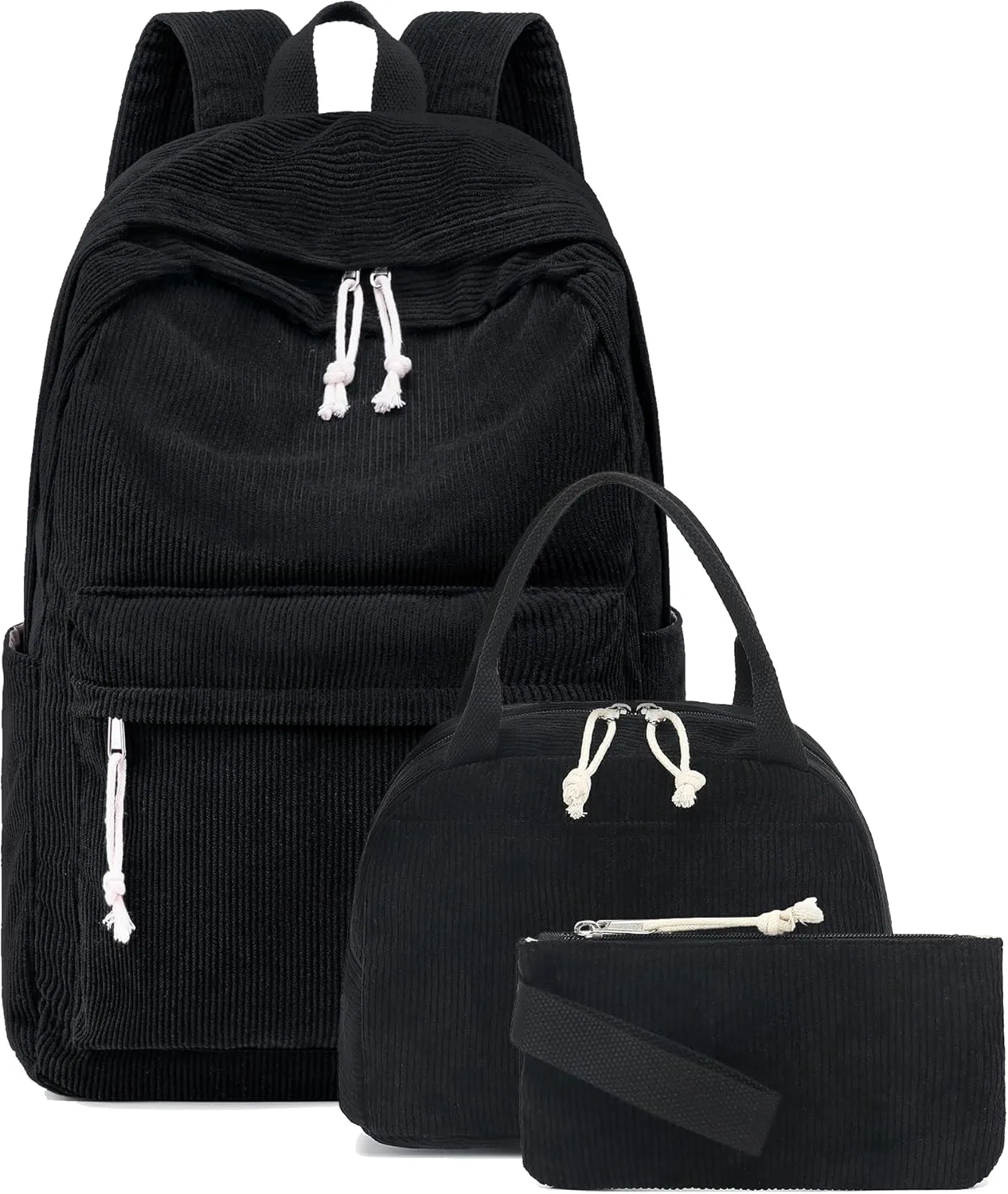 BTOOP School Backpacks for Teen Girls Bookbags Lightweight Canvas Backpack Schoolbag Set