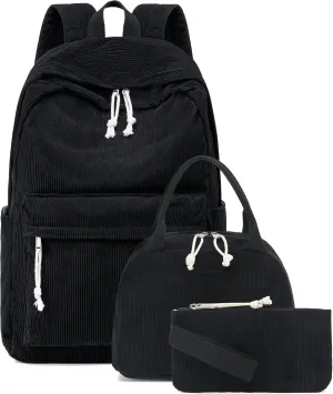 BTOOP School Backpacks for Teen Girls Bookbags Lightweight Canvas Backpack Schoolbag Set