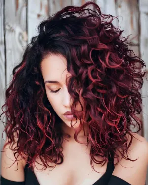 Burgundy Ombre Ocean Wave Crochet Hair Pre Looped 9 Inch Natural Curly Braiding Ocean Wave Hair 7 Packs 3 Tone Deep Wave Short Wavy Crochet Braids for Women