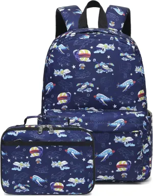 CAMTOP Backpack for Kids, Boys Girls Preschool Backpacks with Lunch Box Toddler Kindergarten School Bookbag Set