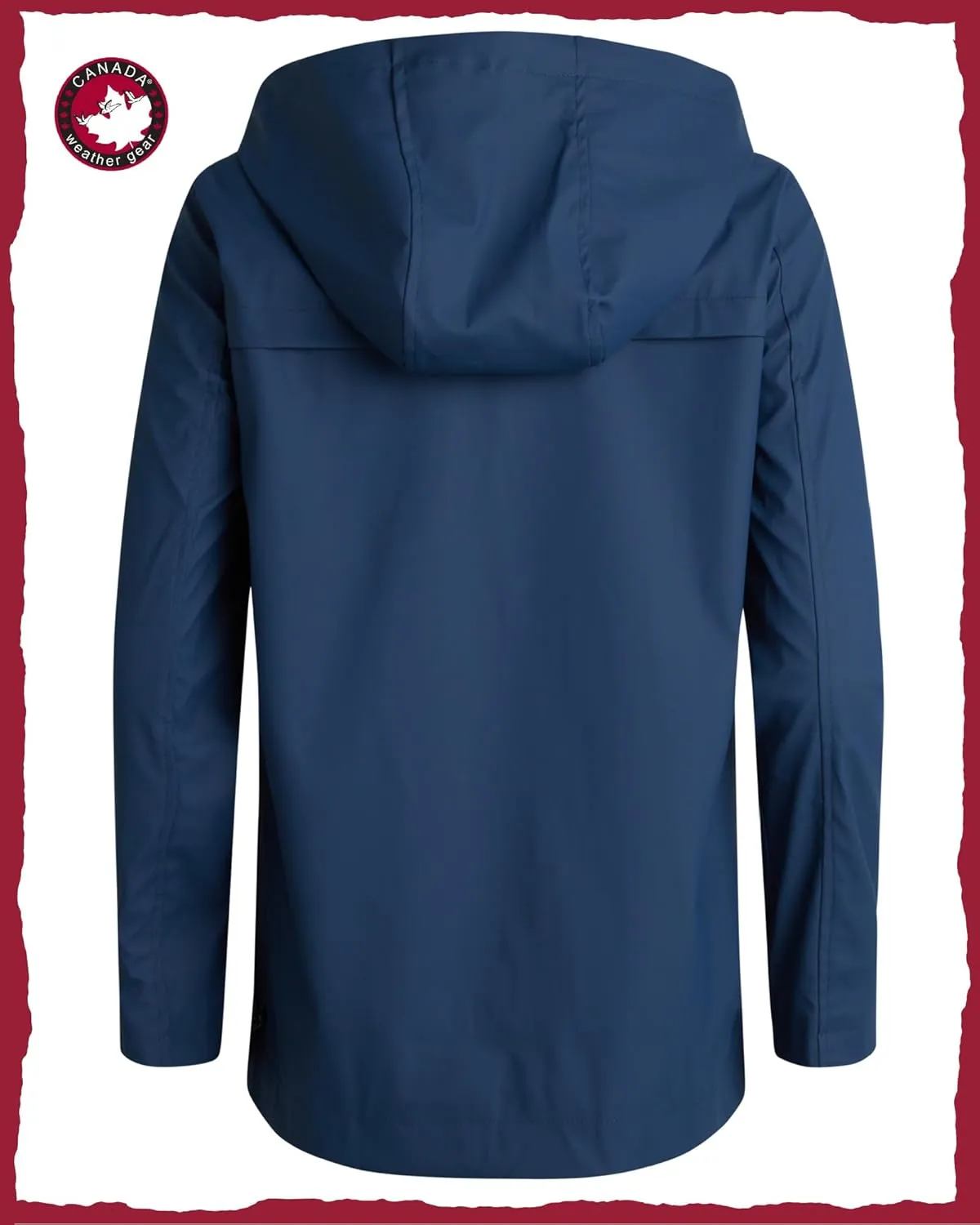CANADA WEATHER GEAR Womens Rain Jacket - Weather Resistant Lightweight Trench Coat with Adjustable Hood (Sizes: S-XXL)