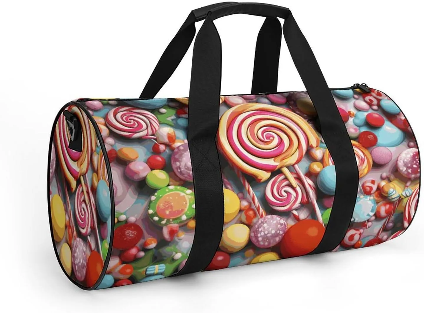 Candy Gym Bag Small Travel Duffle Bag with Compartment Carry On Weekender Bag for Women Men