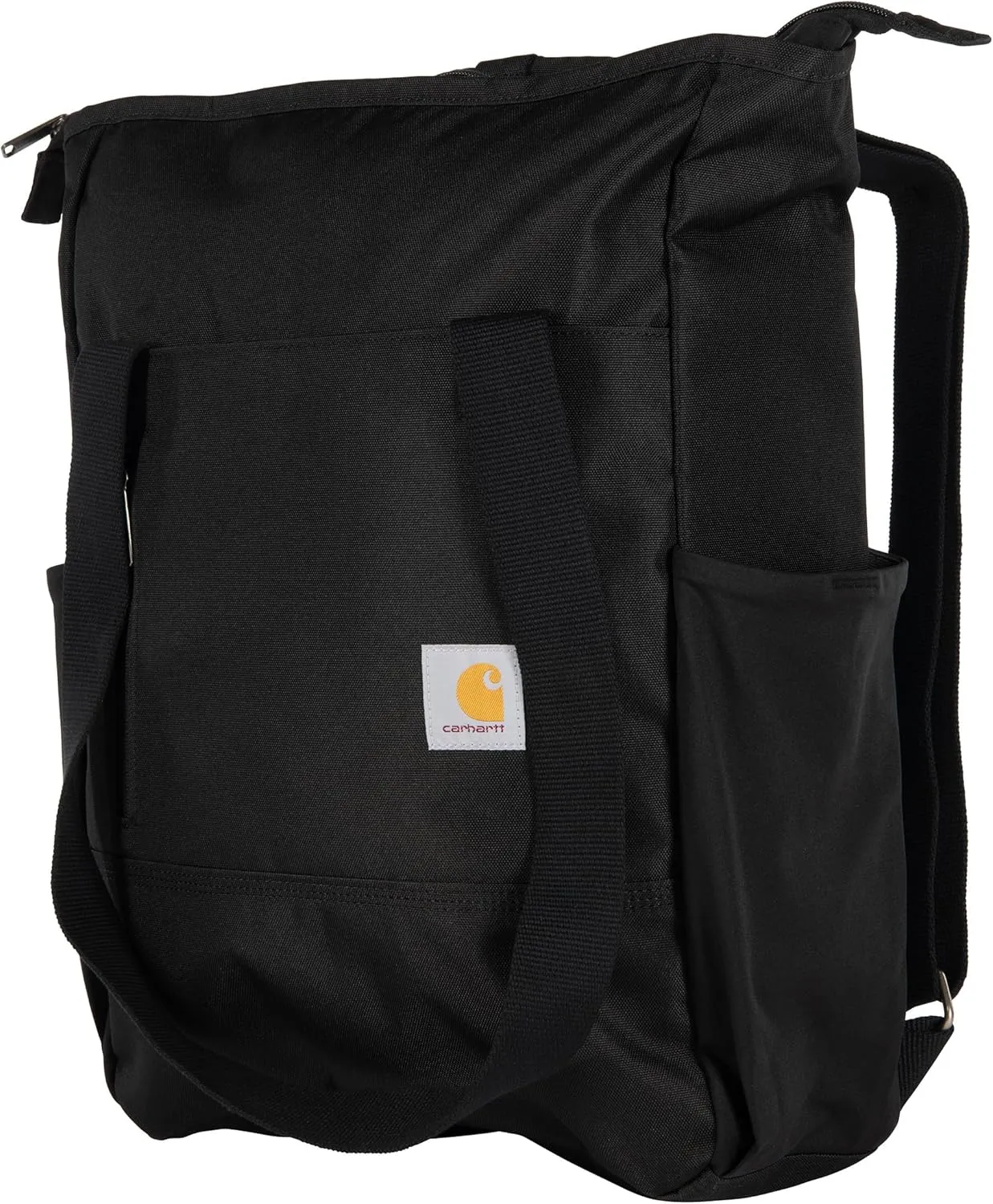 Carhartt Classic Convertible Backpack Tote, Durable Water Repellent Material W/ 17" Laptop Sleeve, Black, One Size