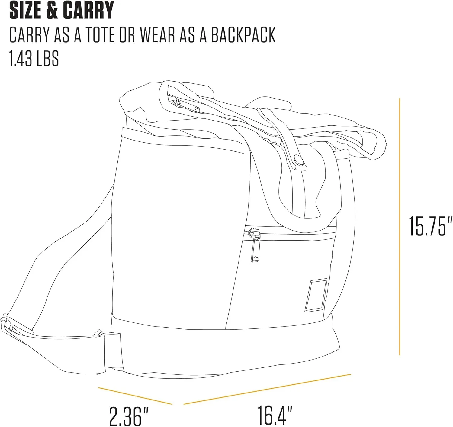Carhartt, Durable Bag with Adjustable Straps and Laptop Sleeve, Convertible Backpack Tote (Port), One Size