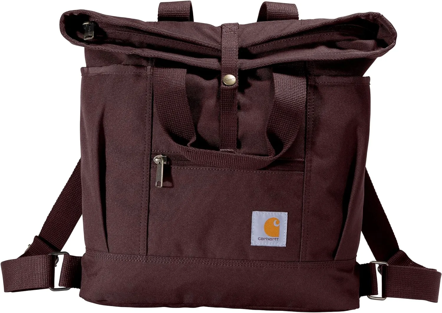 Carhartt, Durable Bag with Adjustable Straps and Laptop Sleeve, Convertible Backpack Tote (Port), One Size