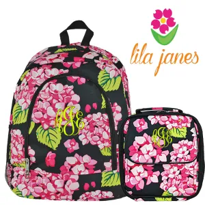 Carolina Hydrangea Matching Backpack Lunch Box Set