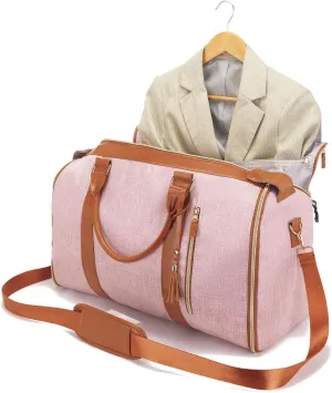 Carry on Garment Bag for Travel Convertible Garment Duffle Bags for Men Women with Shoe Compartment - 2 in 1 Hanging Travel Suitcase Suit