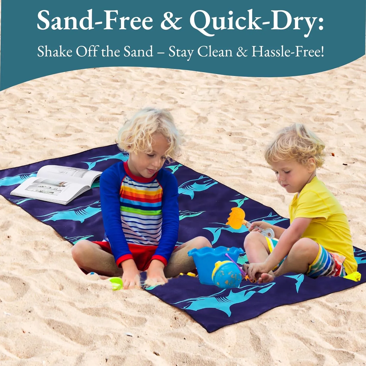Casa Platino Beach Towel 4 Pack – Extra Large 32"x71" Microfiber Towels Set, Quick Dry Oversized Beach Towel with Sand Free Bag for Travel, Camping, and Pool Days – Barbadose