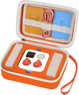 Case Compatible with Yoto Mini Kids Bluetooth Audio Player, Travel Storage Holder for Children’s Speaker Plays Stories Music Podcast Radio Cards - Case Only (Orange)