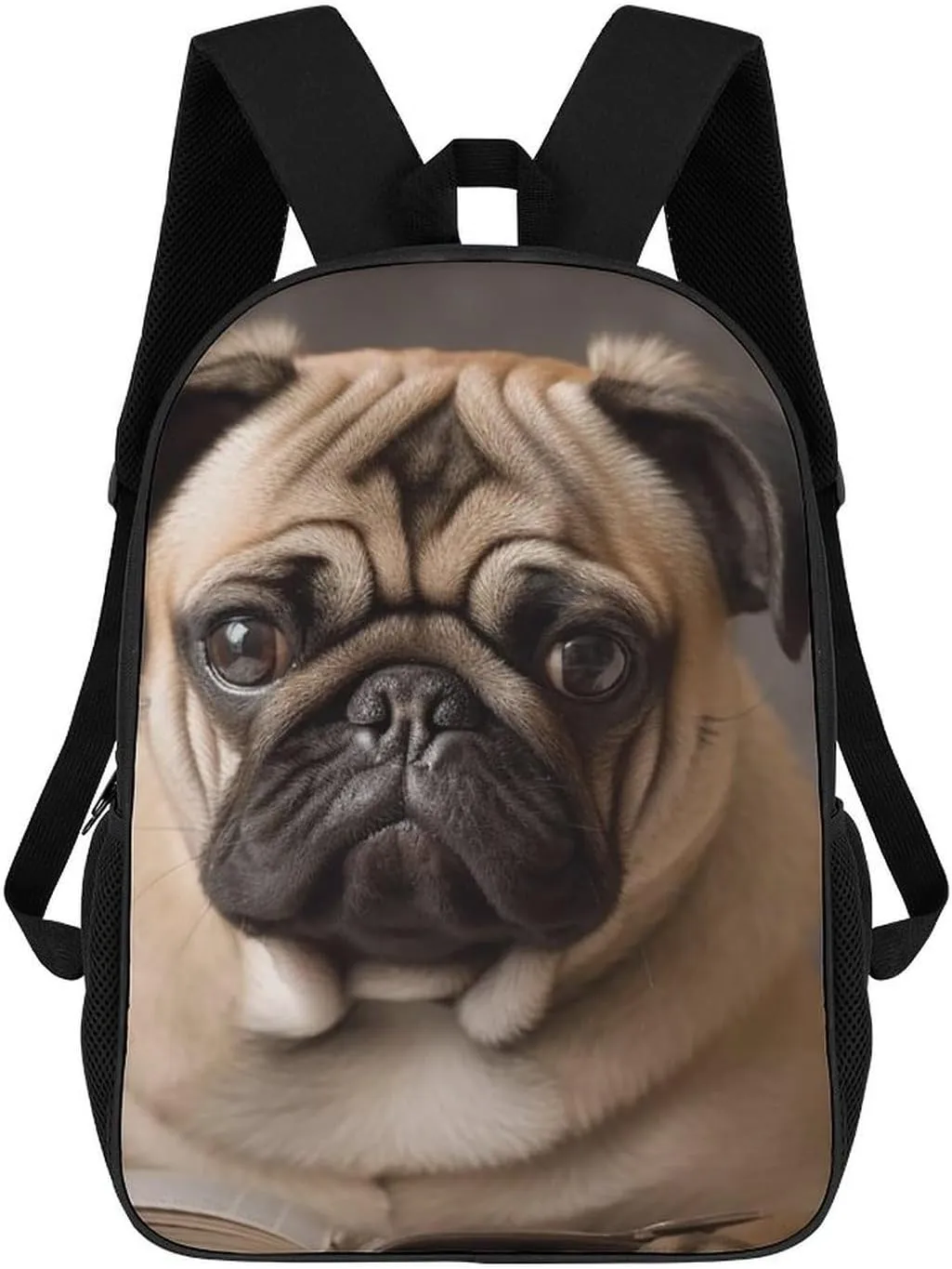 Casual Backpack for Men Women Waterproof Lightweight Daypack Travel Laptop Bag Animal Pug Dog