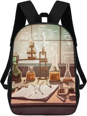 Casual Backpack for Men Women Waterproof Lightweight Daypack Travel Laptop Bag Chemistry Lab