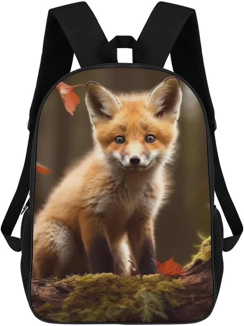 Casual Backpack for Men Women Waterproof Lightweight Daypack Travel Laptop Bag Cute Fox