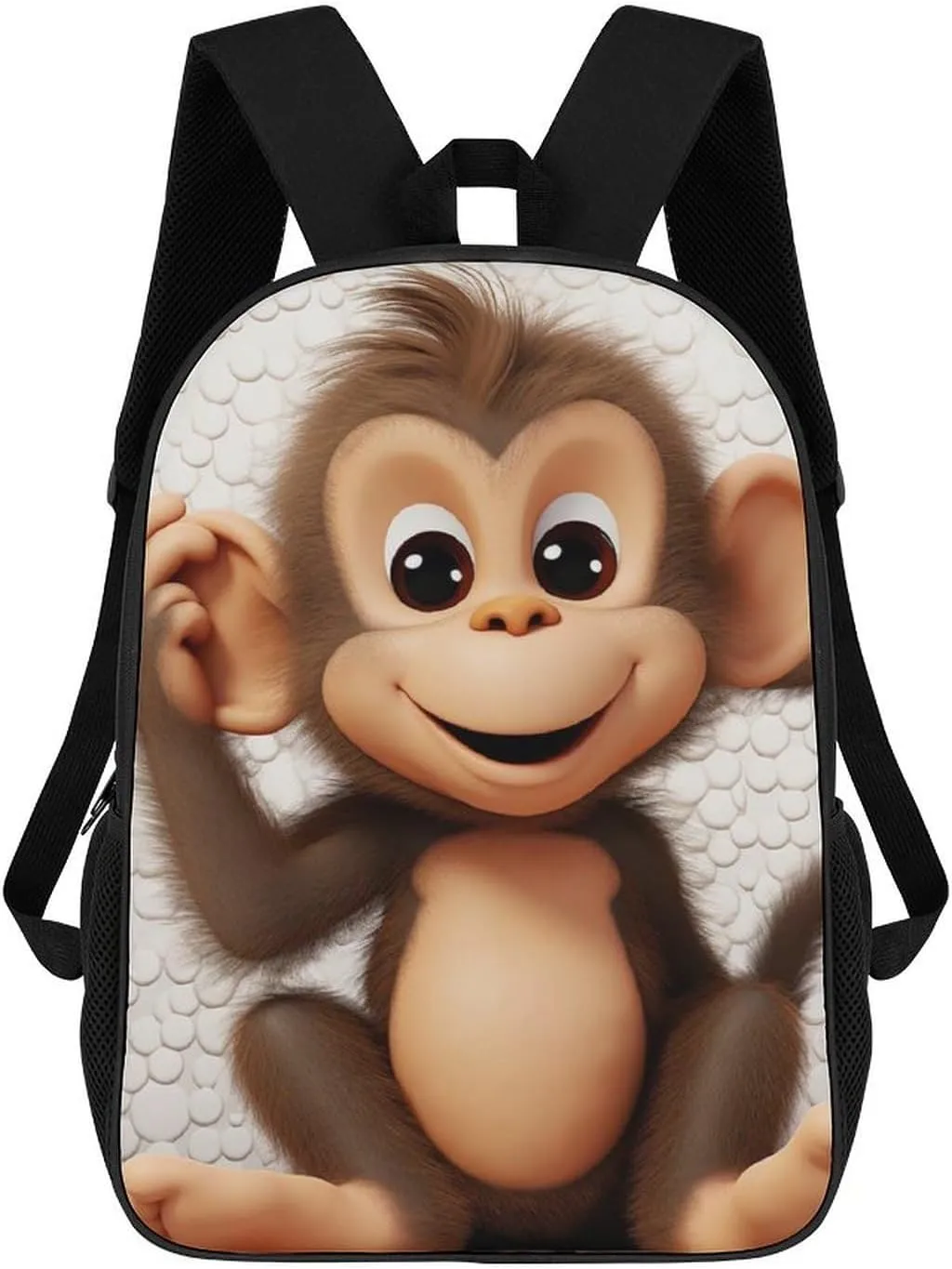 Casual Backpack for Men Women Waterproof Lightweight Daypack Travel Laptop Bag Cute Monkey