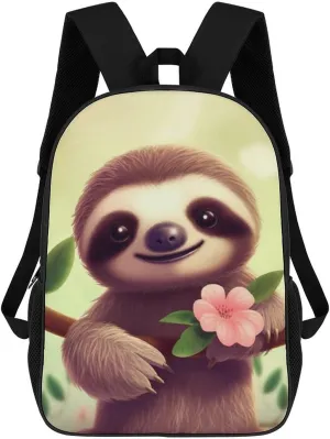 Casual Backpack for Men Women Waterproof Lightweight Daypack Travel Laptop Bag Cute Sloth
