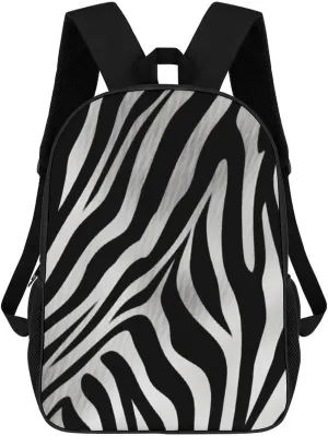 Casual Backpack for Men Women Waterproof Lightweight Daypack Travel Laptop Bag Zebra Print