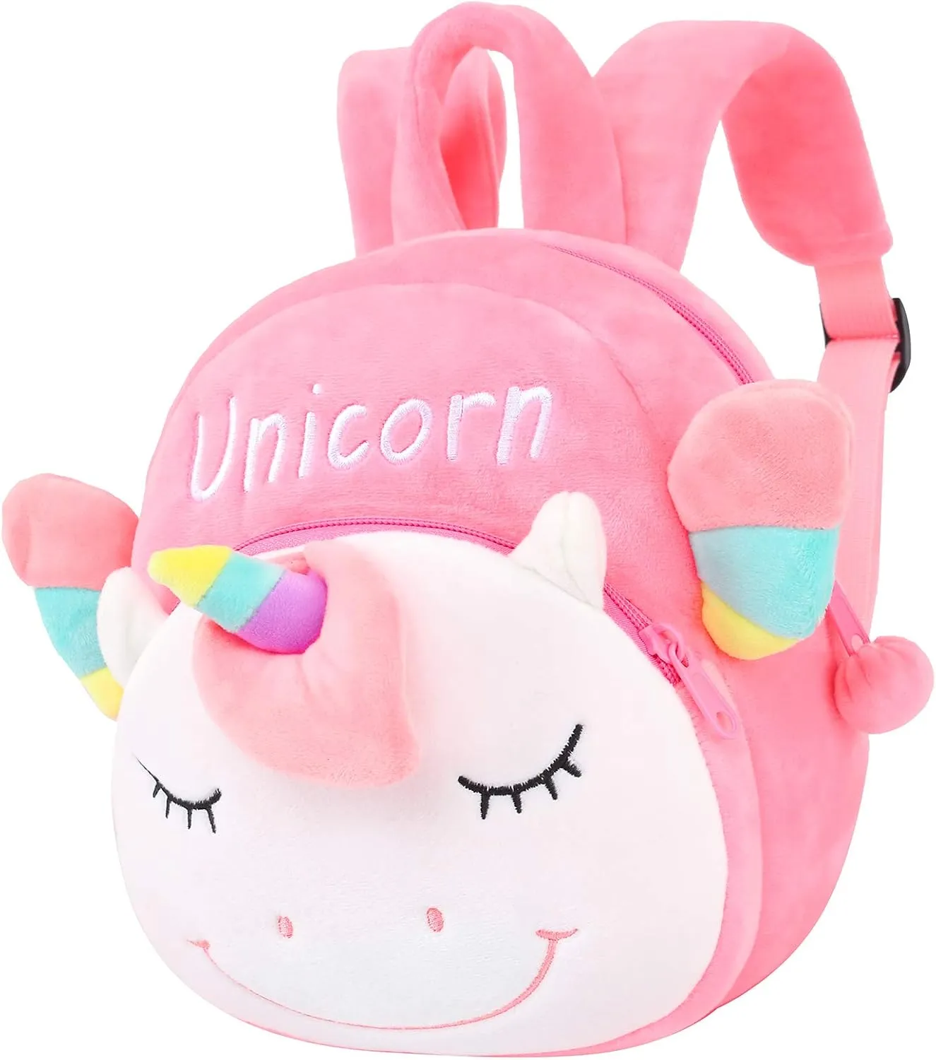 CBOALOGR Cute Plush Unicorn Toddler Small Backpack Little Plush Bookbag for Girls 3 to 6 years old