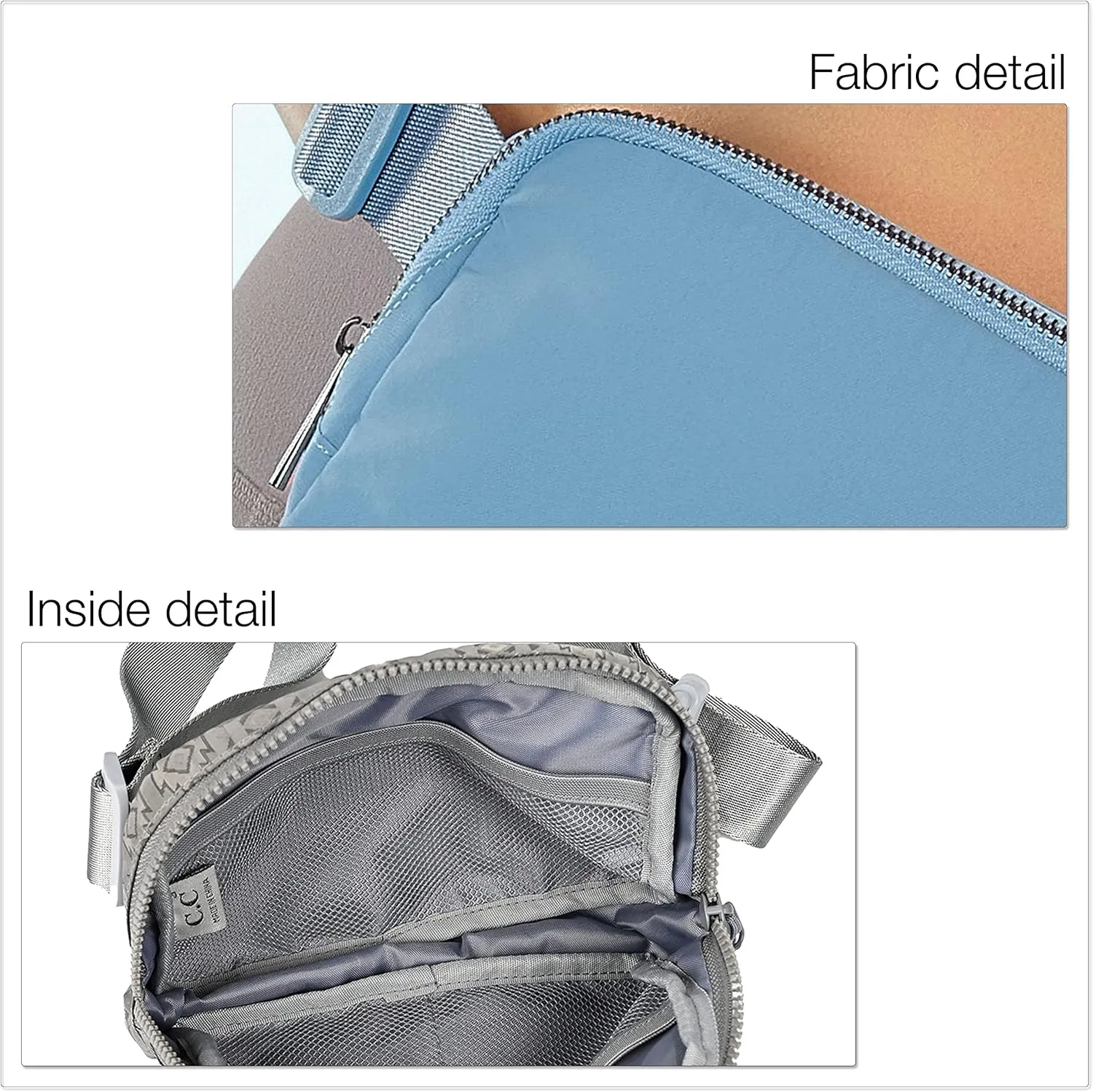 C.C Women's Belt Bag - Crossbody Fanny Pack with Adjustable Strap (Beige) (BG-4253)