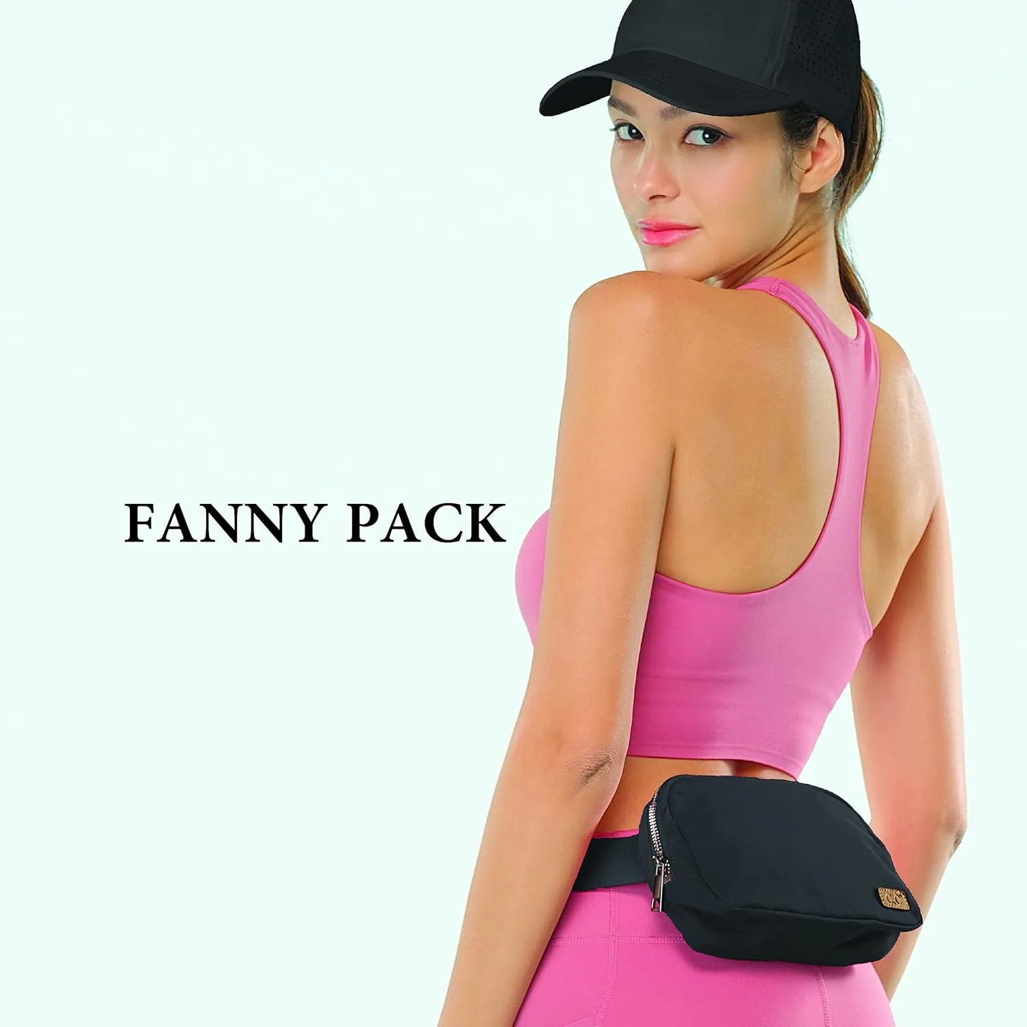 C.C Women's Belt Bag - Crossbody Fanny Pack with Adjustable Strap (Beige) (BG-4253)