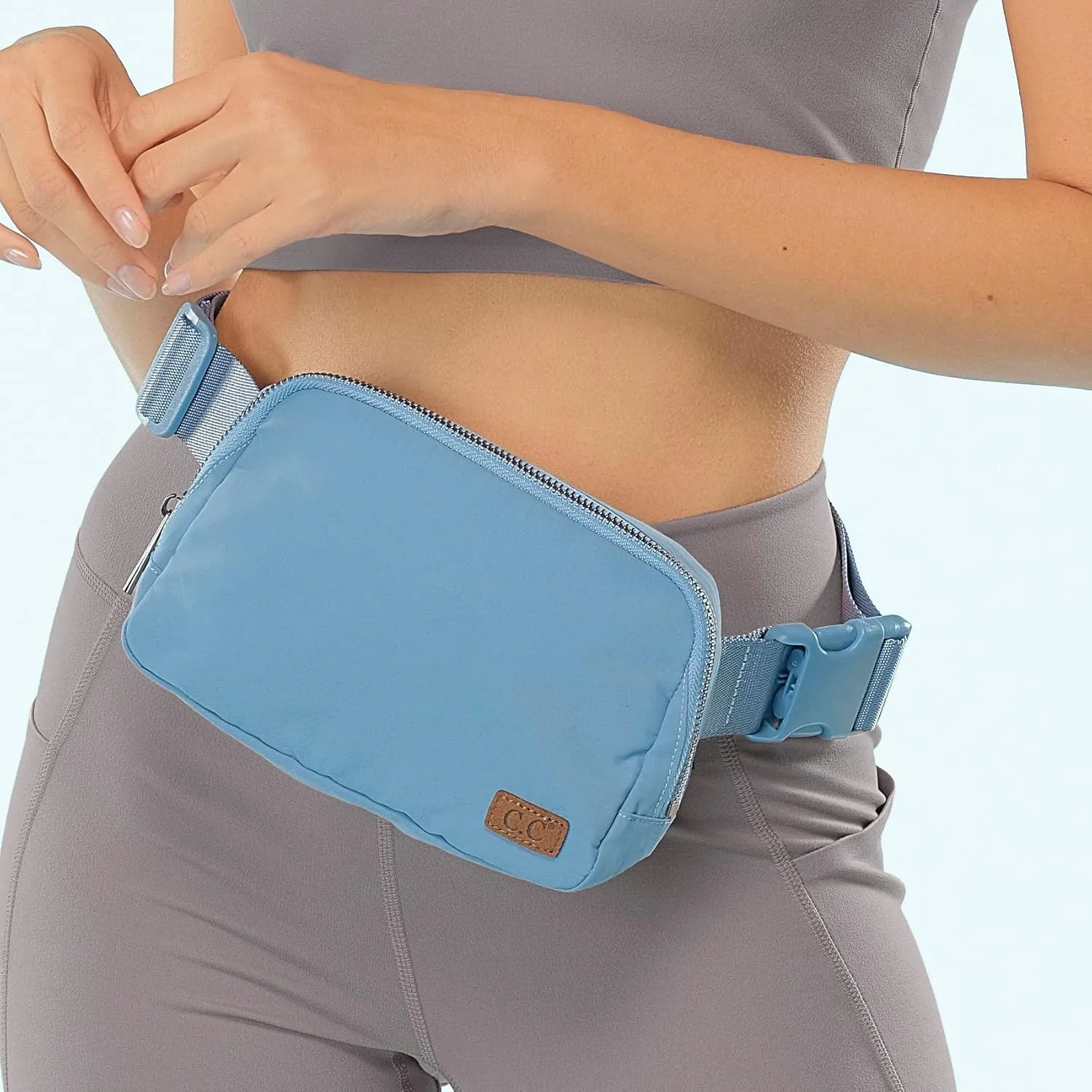C.C Women's Belt Bag - Fanny Pack & Crossbody Bag with Adjustable Strap - Fashion Waist Pack in Beige (BG-4253)
