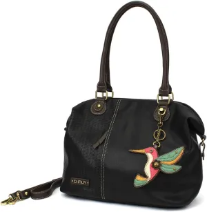 CHALA Laser Cut Crossbody Shoulder bag Tote Bag with adjustable Strap Black for HummingBird Lovers