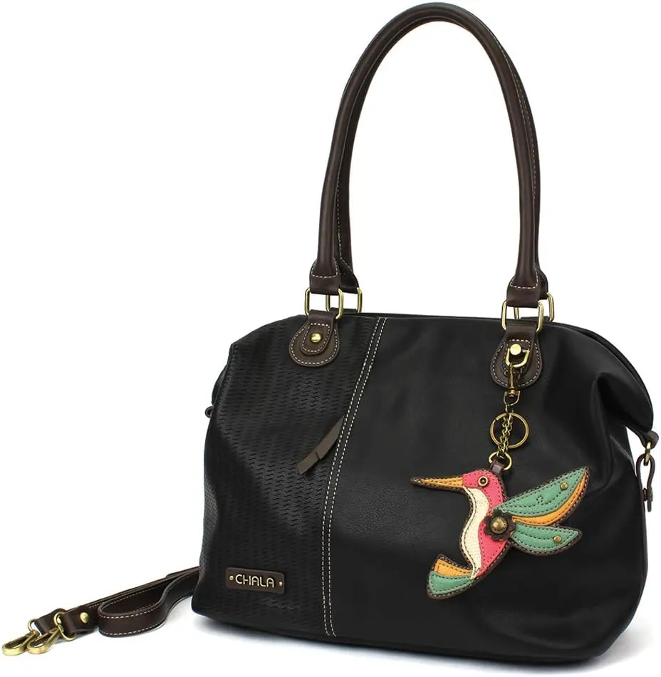 CHALA Laser Cut Crossbody Shoulder bag Tote Bag with adjustable Strap Black for HummingBird Lovers