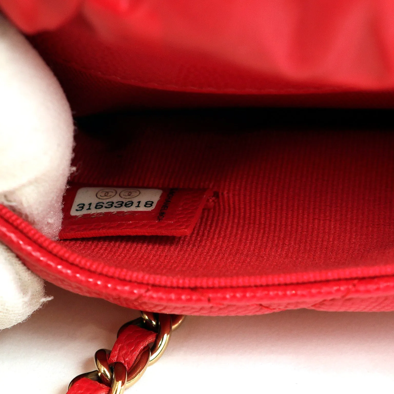 Chanel Magenta Caviar WOC Convertible Satin Tote with Gold Hardware