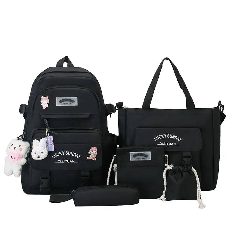 Charming Unique Female Fresh Simple Set Backpacks
