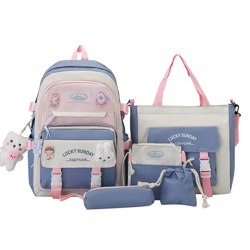 Charming Unique Female Fresh Simple Set Backpacks