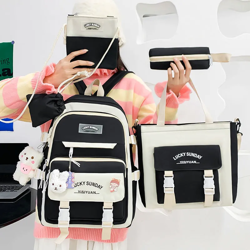 Charming Unique Female Fresh Simple Set Backpacks