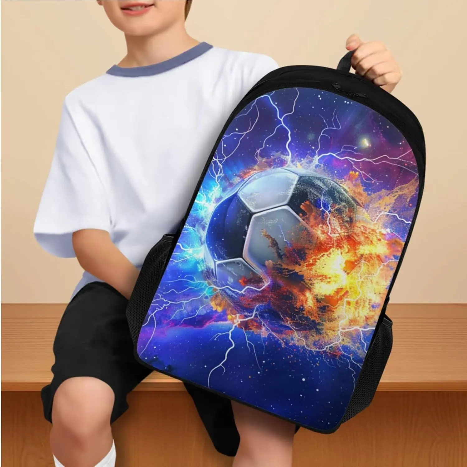 Cherry Blossom Axolotl Backpack for Boys Kids Backpack with Lunch Box Water Bottle Holder and Aesthetic Pencil Case 4PCS Set 4th 5th 6th Grade Cute Bookbag 17 inch Kawaii School Bag